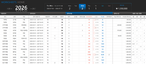[입사일] 휴가/연차관리 엑셀프로그램